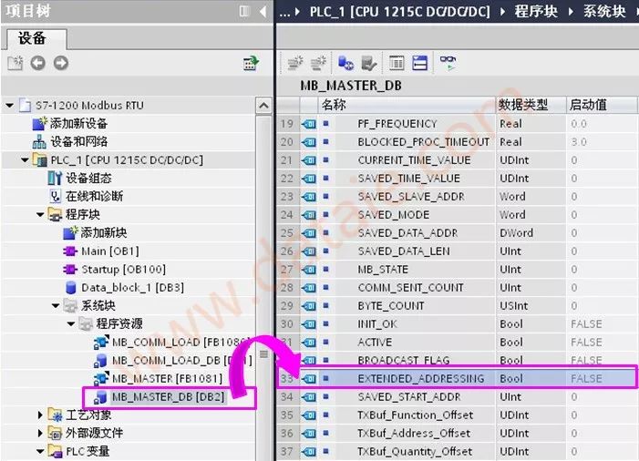 西门子1200作为Modbus RTU主站通讯的图16